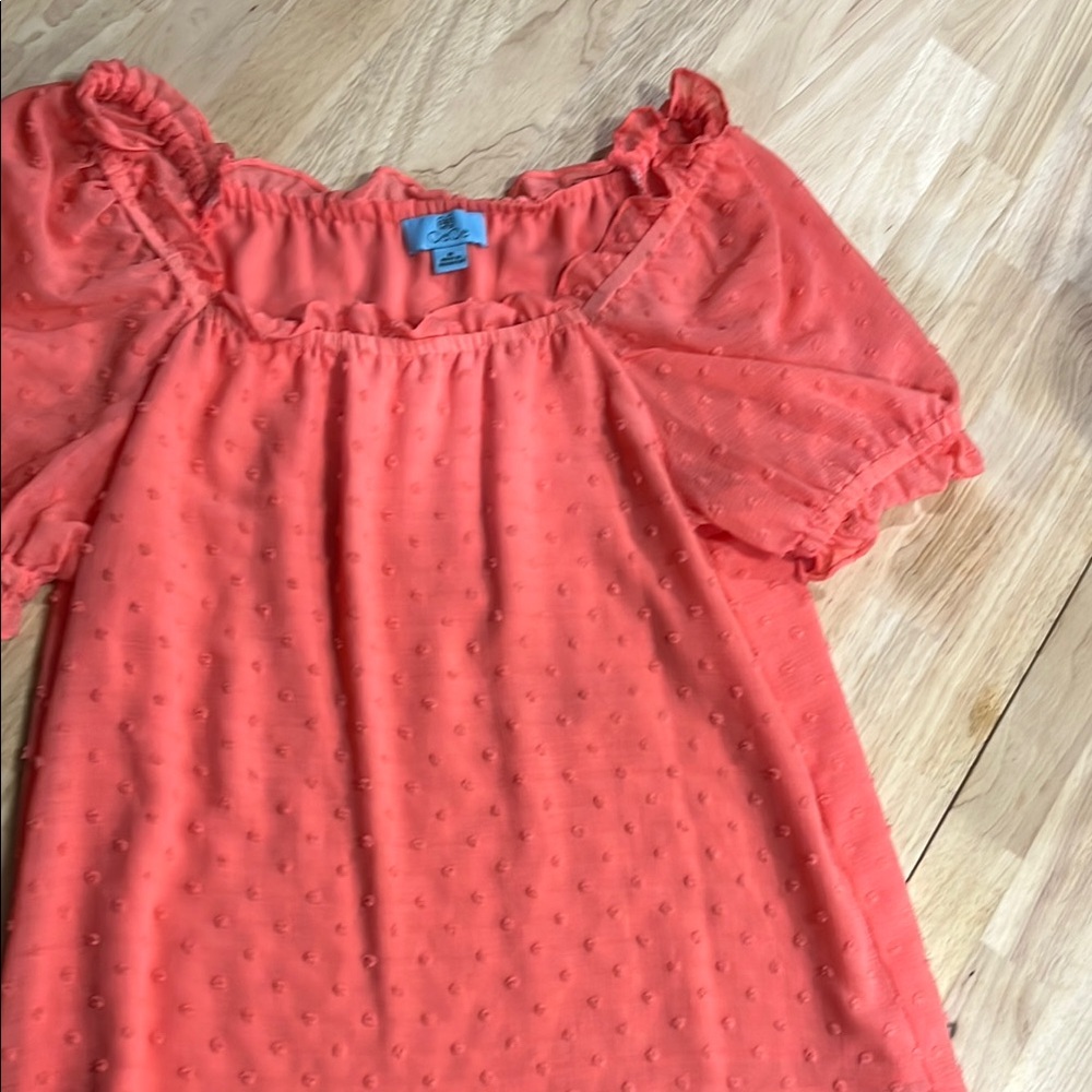 CeCe Vibrant Coral Top
